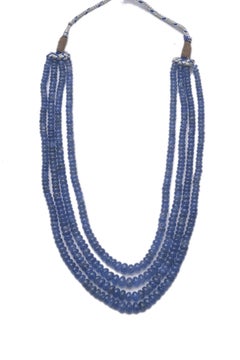 Blauer Saphir String Halskette