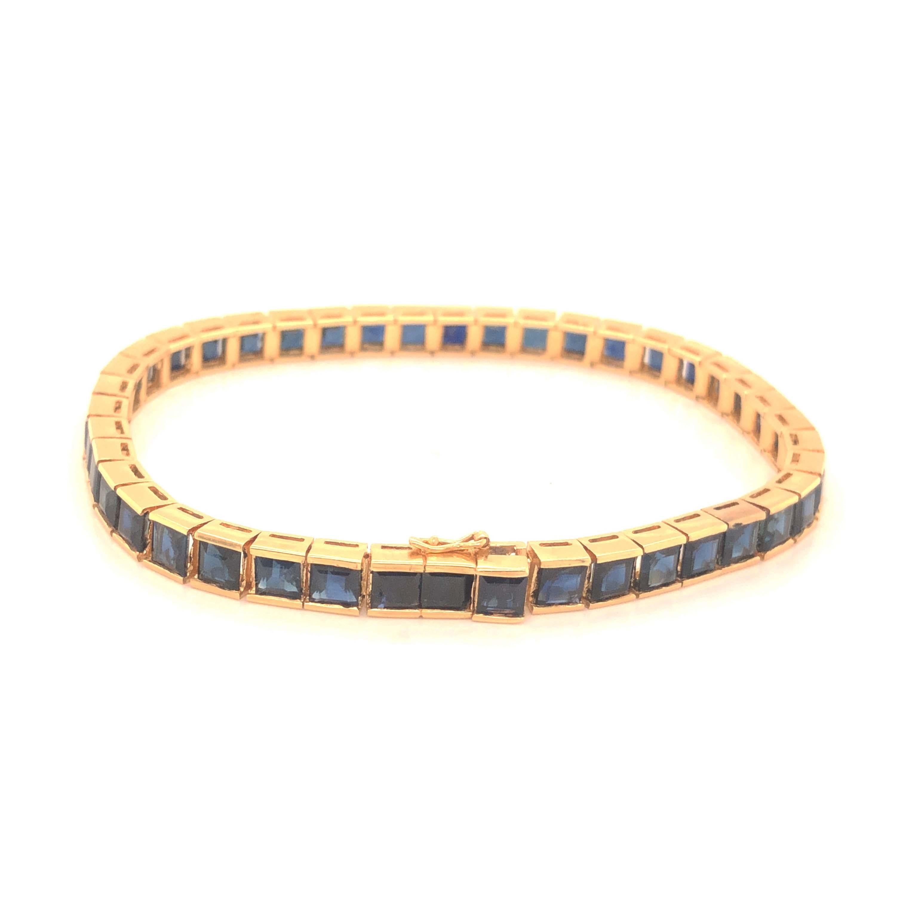 14k gold sapphire tennis bracelet
