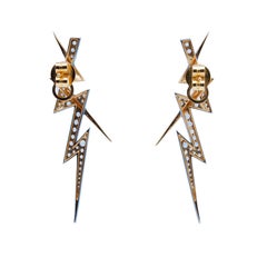 Blue Sapphire Thunder Earrings, 18K Gold, Austy Lee