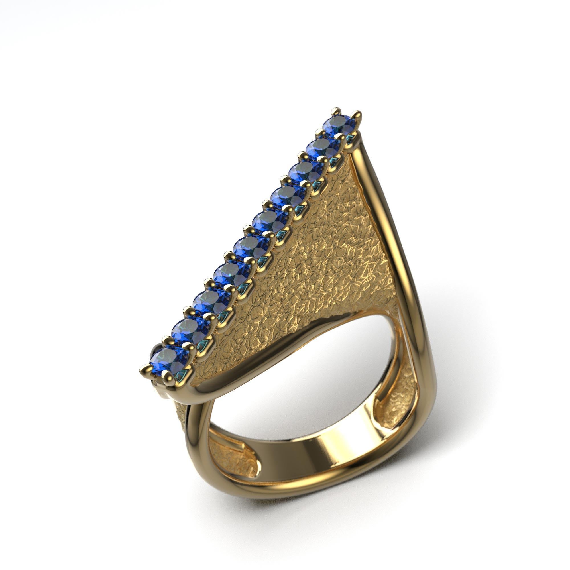 in vendita:  Anello in oro con zaffiro blu ritorto  Design italiano in oro 18k  Oltremare Gioielli 11
