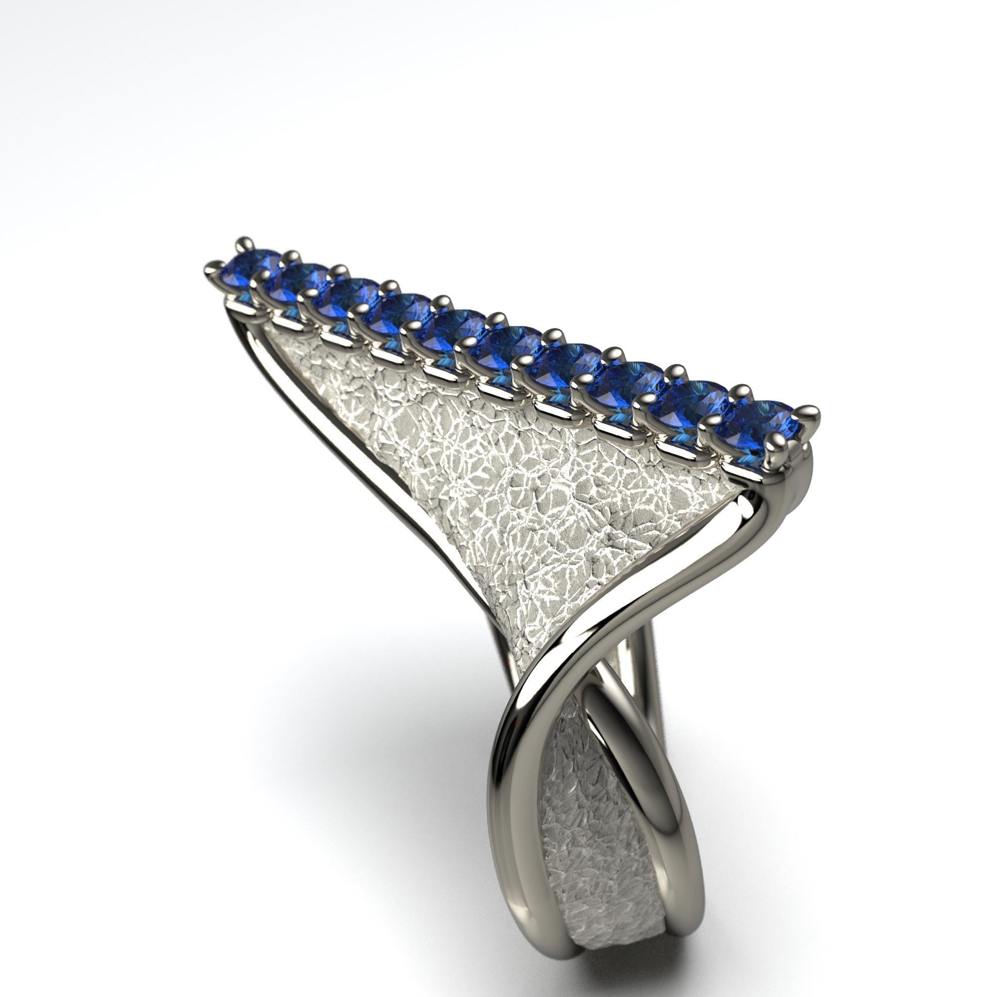 in vendita:  Anello in oro con zaffiro blu ritorto  Design italiano in oro 18k  Oltremare Gioielli 8
