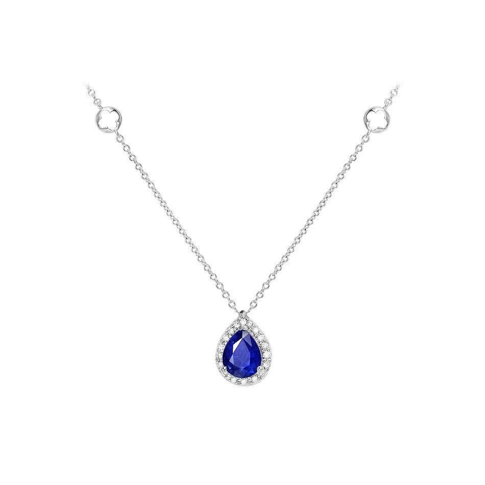 For Sale:  Blue Sapphire White Diamond White 18 Karat Gold Modern Every Day Precious Ring 2