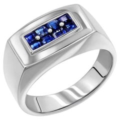 Blue Sapphire White Gold Exclusive Ring for Her
