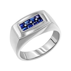 Blue Sapphire White Gold Exclusive Ring for Her