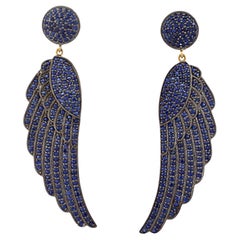 Pendientes Araña Alas Zafiro Azul 6,9 Quilates