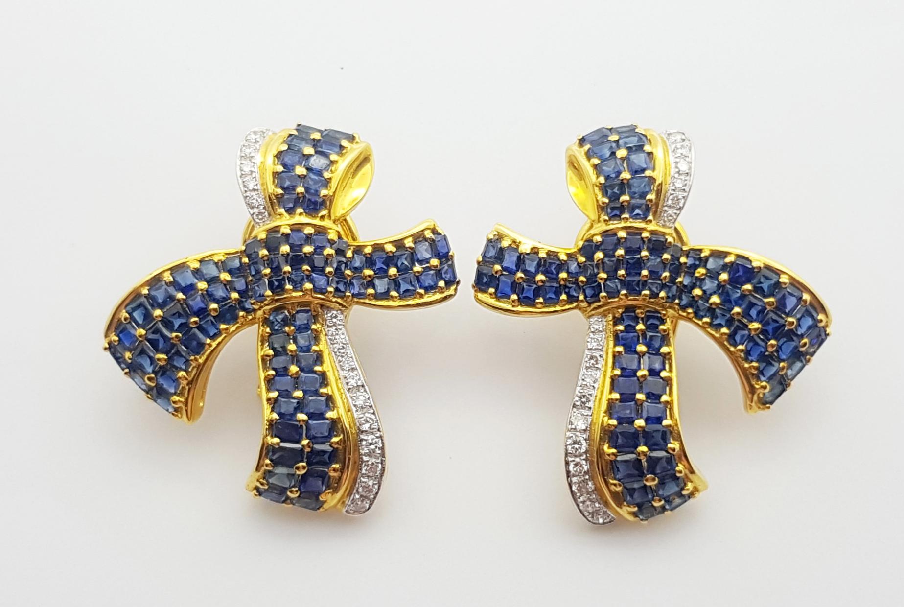 sapphire cross earrings