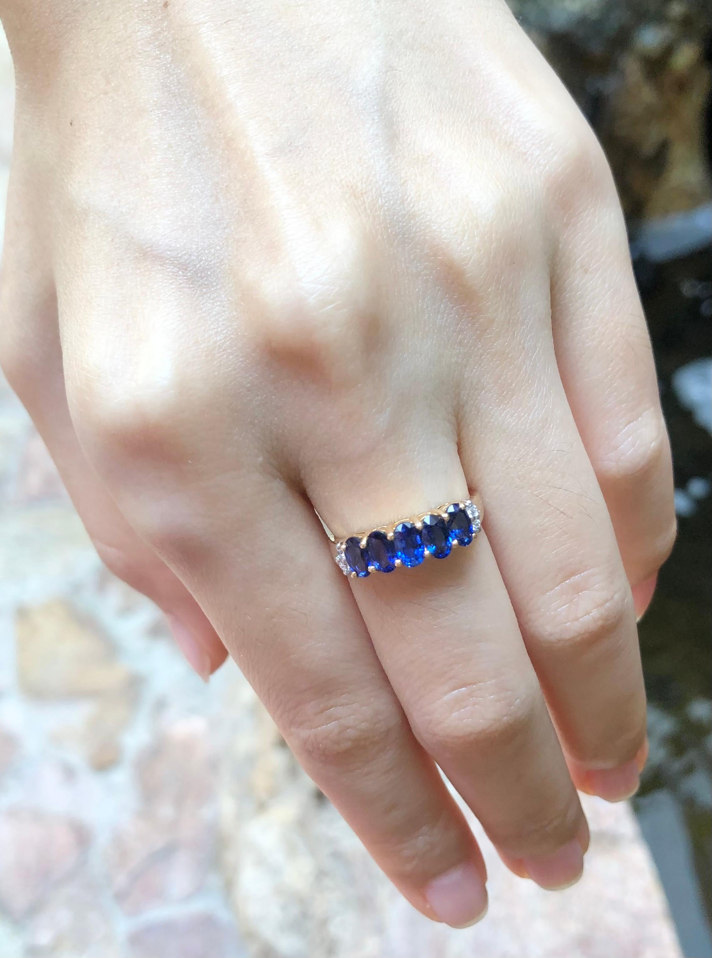 Blue Sapphire 1.62 carats with Diamond 0.04 carat Ring set in 18 Karat Gold Settings

Width:  1.6 cm 
Length: 0.4 cm
Taille de l'anneau : 52
Total Weight: 3.89 grams


