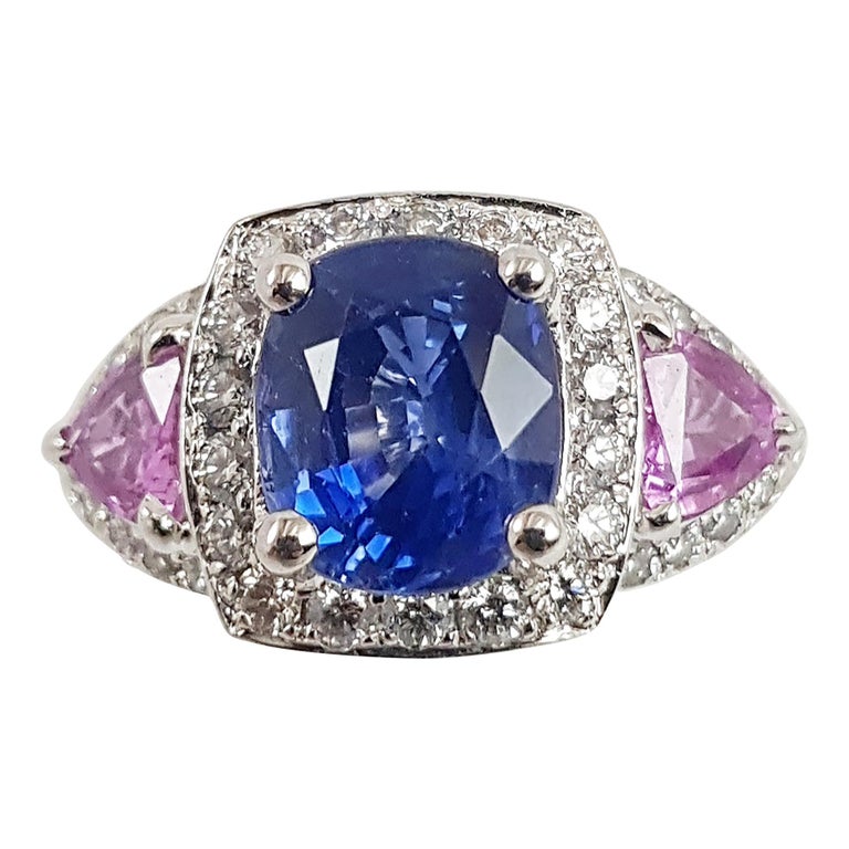 Bague or 18 kt et saphir - France