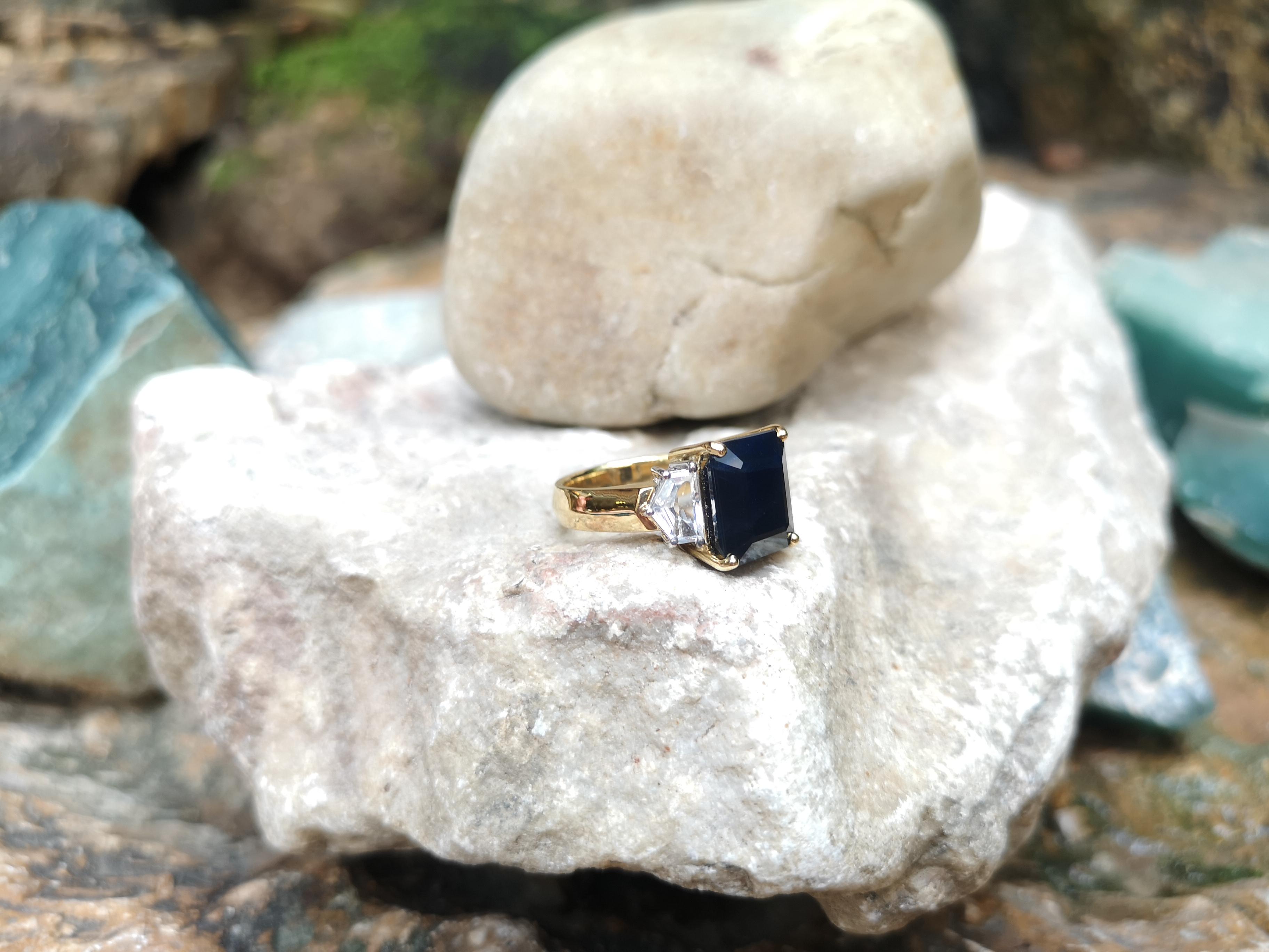 black sapphire white gold ring