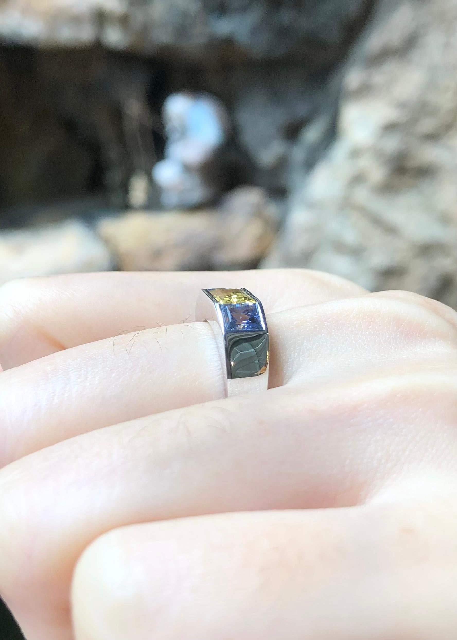blue sapphire mens ring