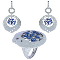 Zafiros Azules Diamantes Oro Blanco 18 Kilates Gran Suite Oasis