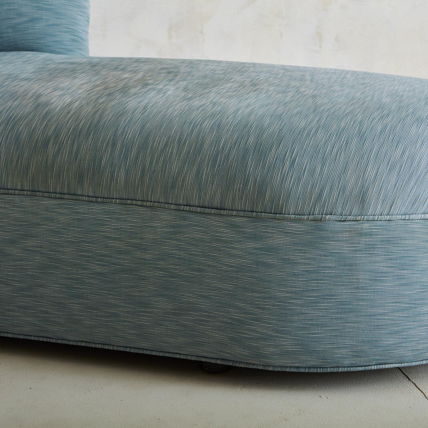 Blue Scalloped Chaise Lounge 3