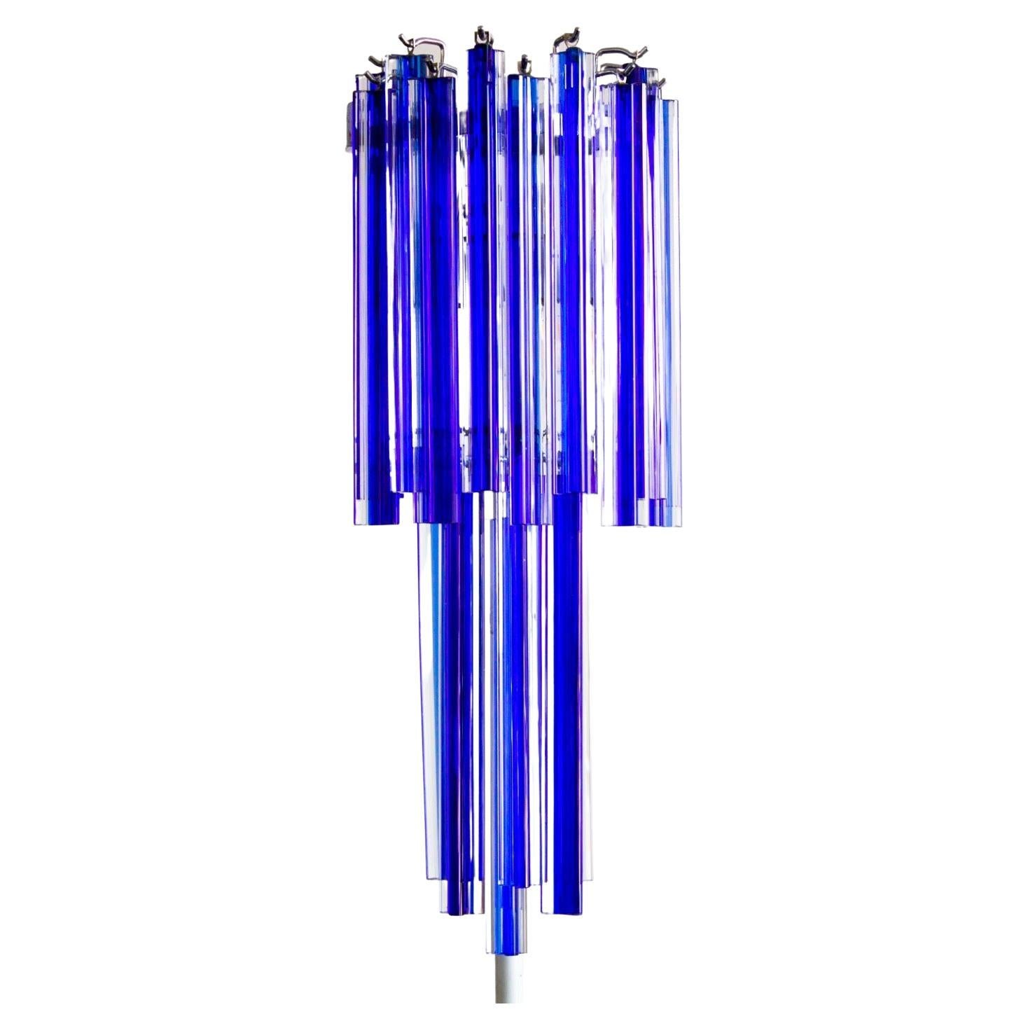 Blue Sconce in blown Murano Glass Giovanni Dalla Fina, 1990s