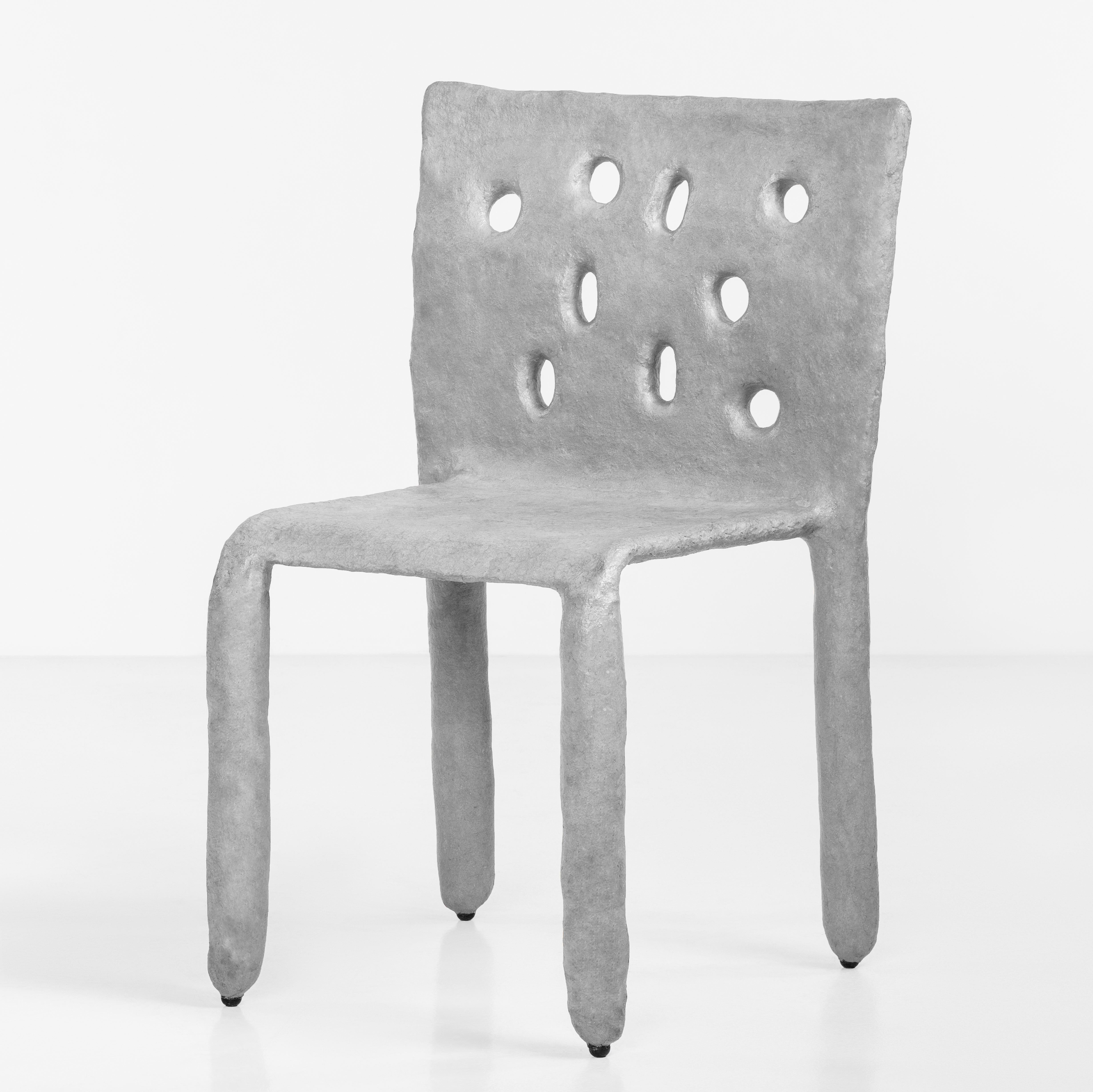 Steel Blue Sculpted Contemporary Chair by Faina For Sale