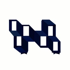 Blue Sculptural "Rocky" Credenza, Charles Kalpakian