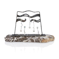 Blue Sea Earrings 18kt Yellow & White Gold with Aquamarine and Pearls Atr Object