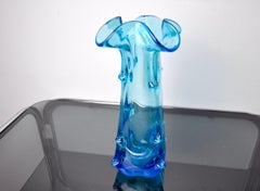 Blue Seguso Vase in Murano Glass, Italy, 1970