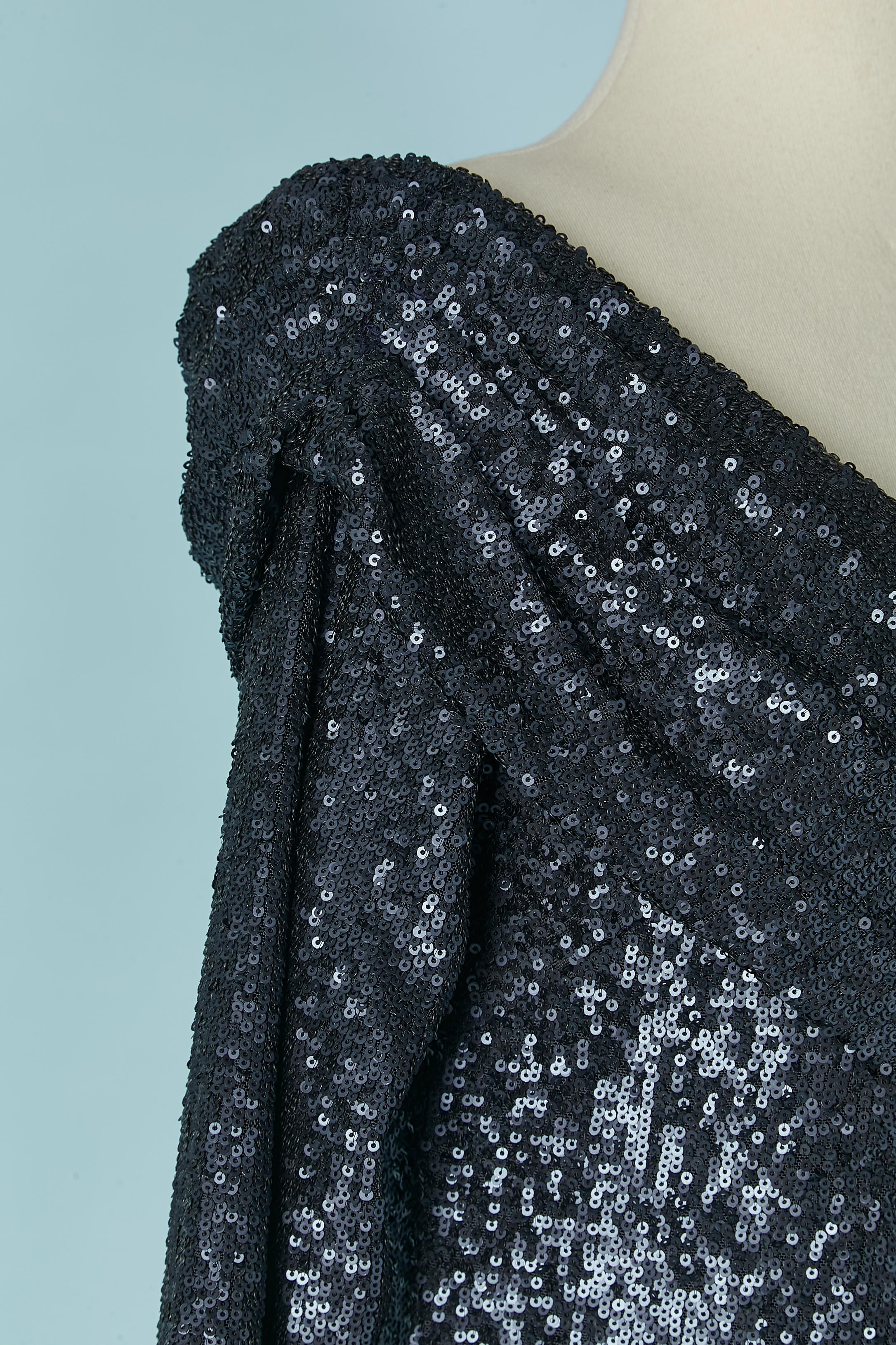 Abito da sera blu con paillettes Donna Karan New In condizioni Nuovo in vendita a Saint-Ouen-Sur-Seine, FR