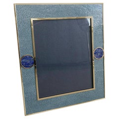 Cadre photo en galuchat bleu avec lapis-lazuli de Fabio Ltd - LAST 1 EN STOCK