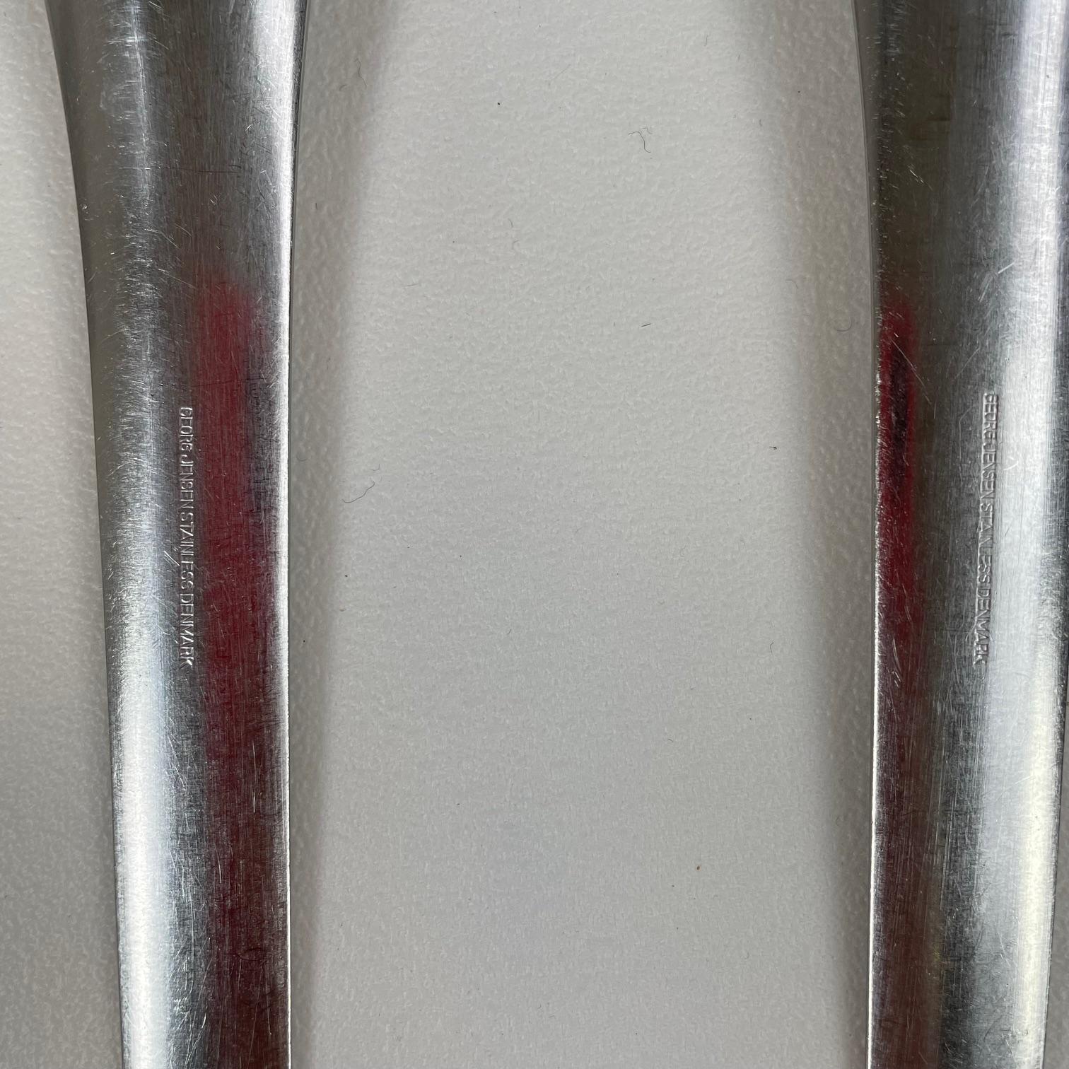Blauer Hai von Georg Jensen Paar Salatbesteck, um 1960, Dänemark. im Angebot 1