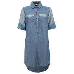Blue Shirt Mini Dress Size S