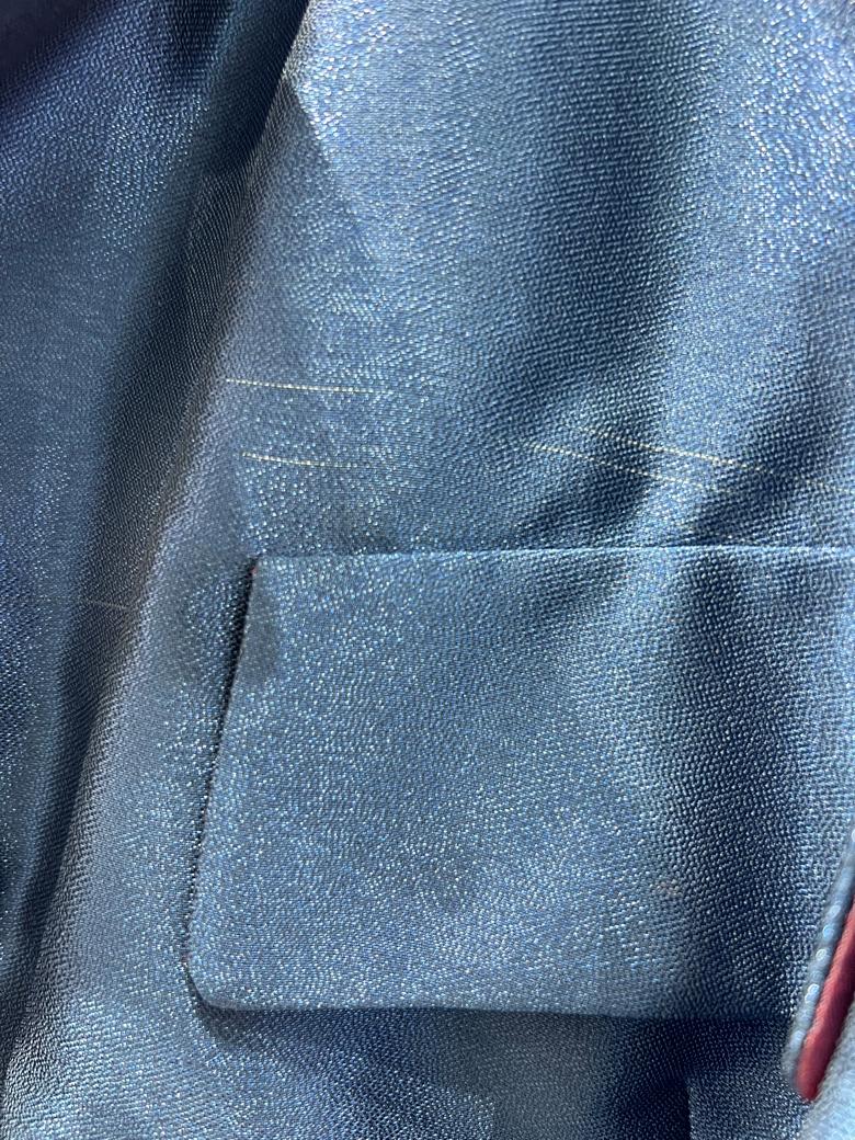 Mono corto azul con cinturón y cuello morados ZUHAIR MURAD en venta 4