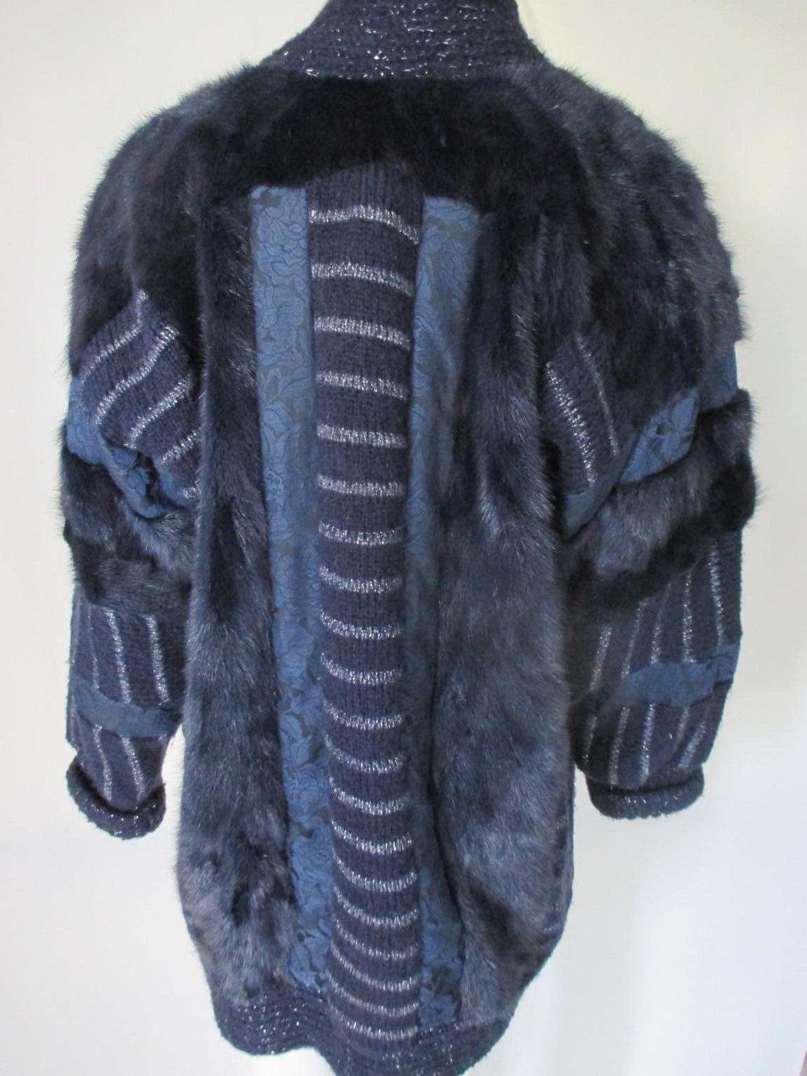 blue fur yarn