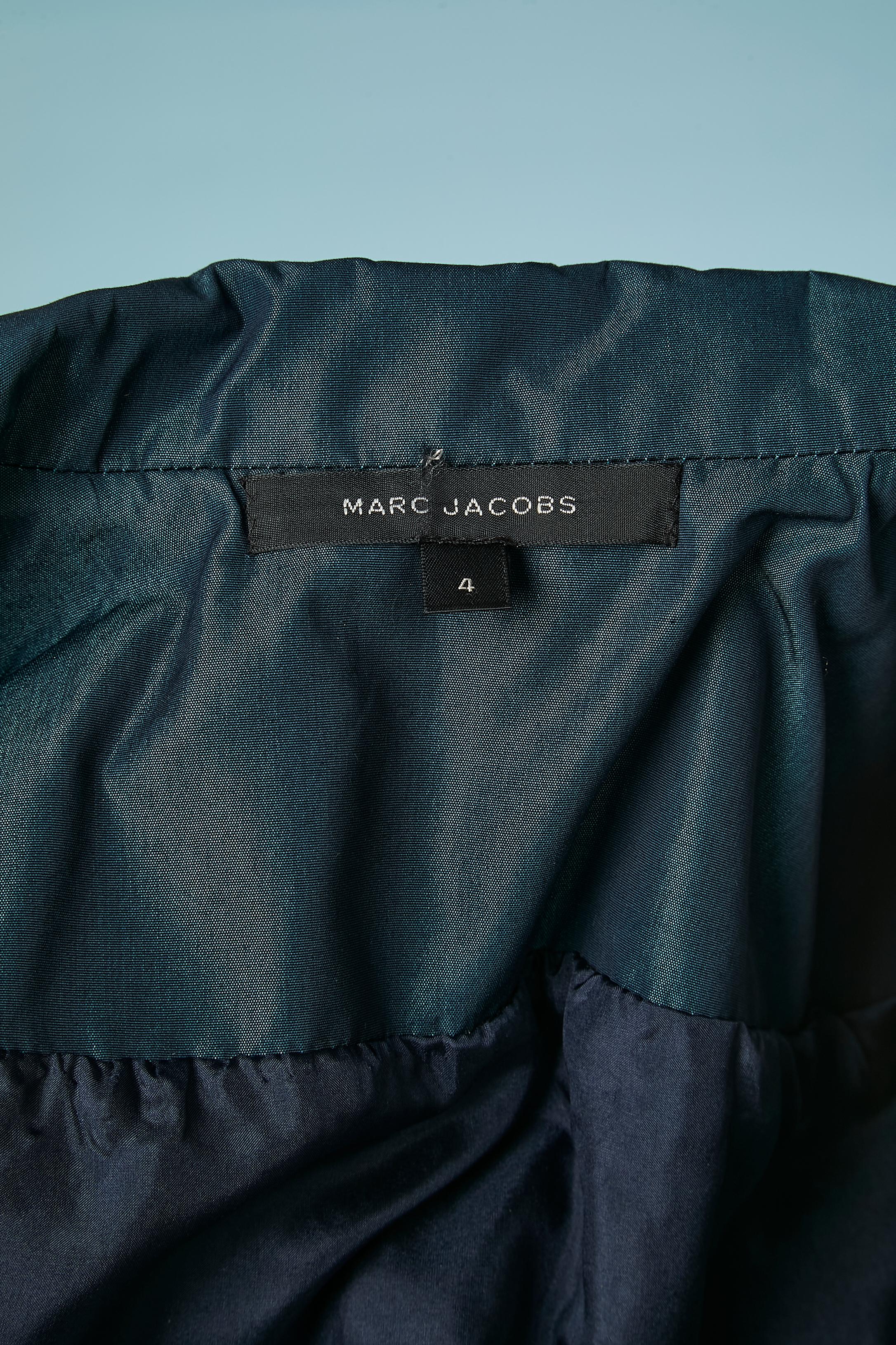 Blue single breasted blazer with white piping Marc Jacobs  For Sale 2