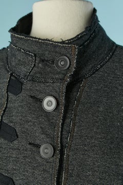 Blauer einreihiger Baumwollmantel im Officier-Stil MARITHÉ & FRANÇOIS GIRBAUD