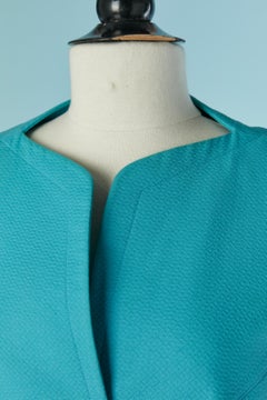 Blue single breasted jacket with star cut-work THIERRY MUGLER