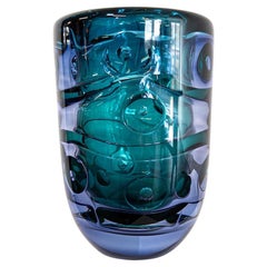 Blue Skies von Bengt Edenfalk - Einzigartige Vase aus Kunstglas
