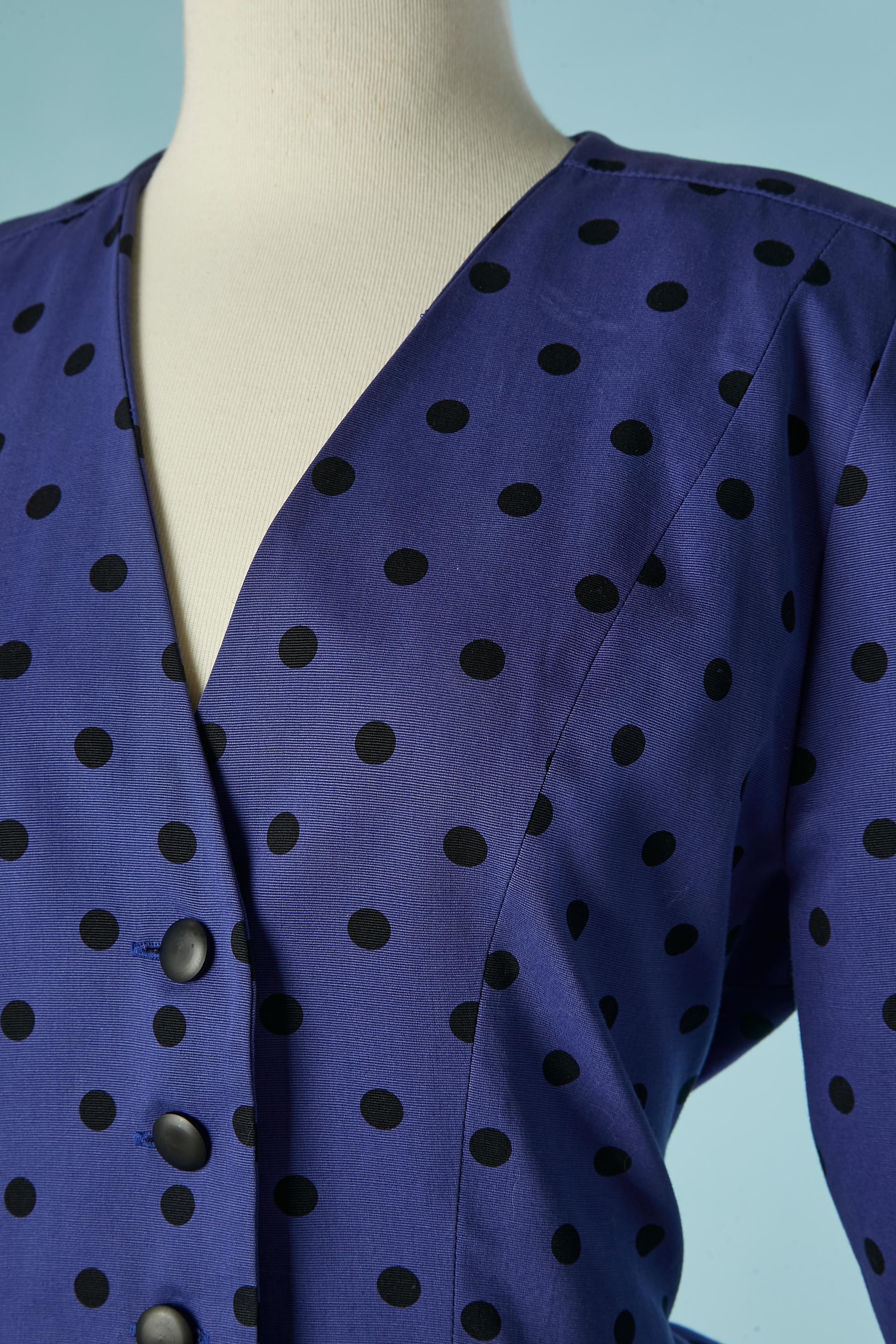 Falda-traje azul con lunares negros BALENCIAGA Púrpura en venta