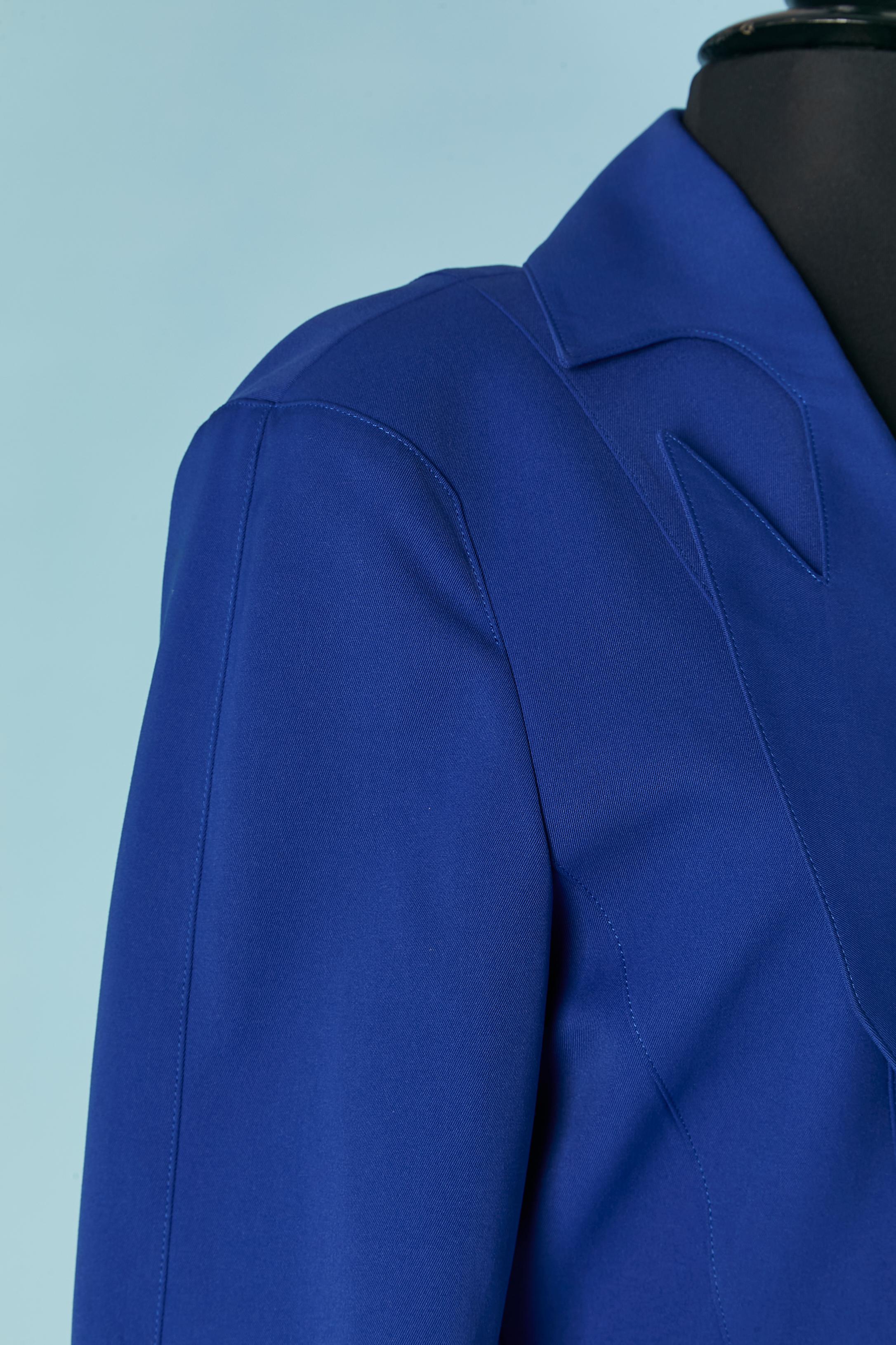 Blue skirt-suit with double breasted jacket THIERRY MUGLER For Sale 1