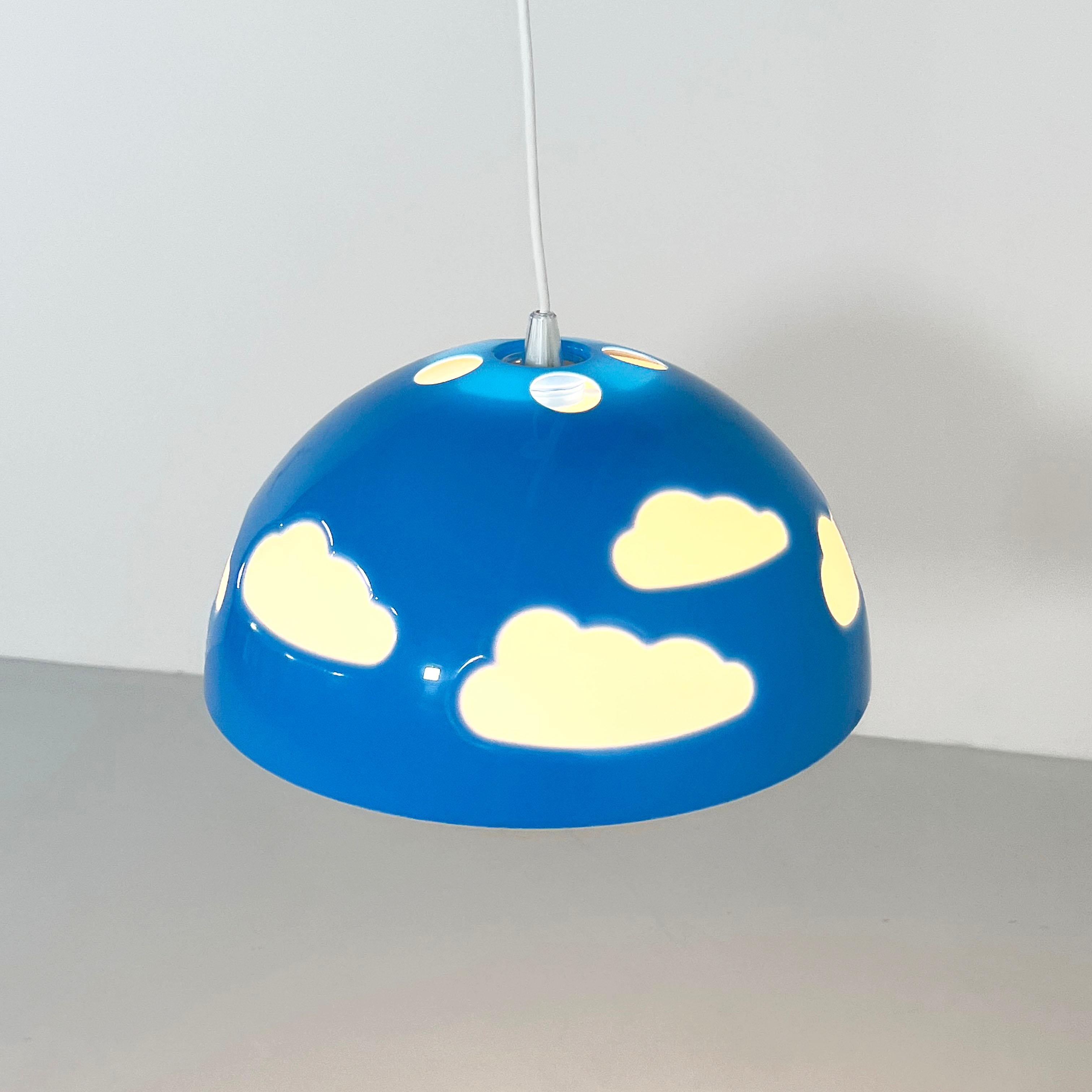 Designer - Henrik Preutz
Producer - Ikea
Model - Skojig Cloud Pendant Lamp 
Design Period - Nineties
Measurements - Width 37 cm x Depth 37 cm x Height 24 cm (Cable Length 60 cm) 
Materials - Plastic
Color - Blue, White
Condition - Good