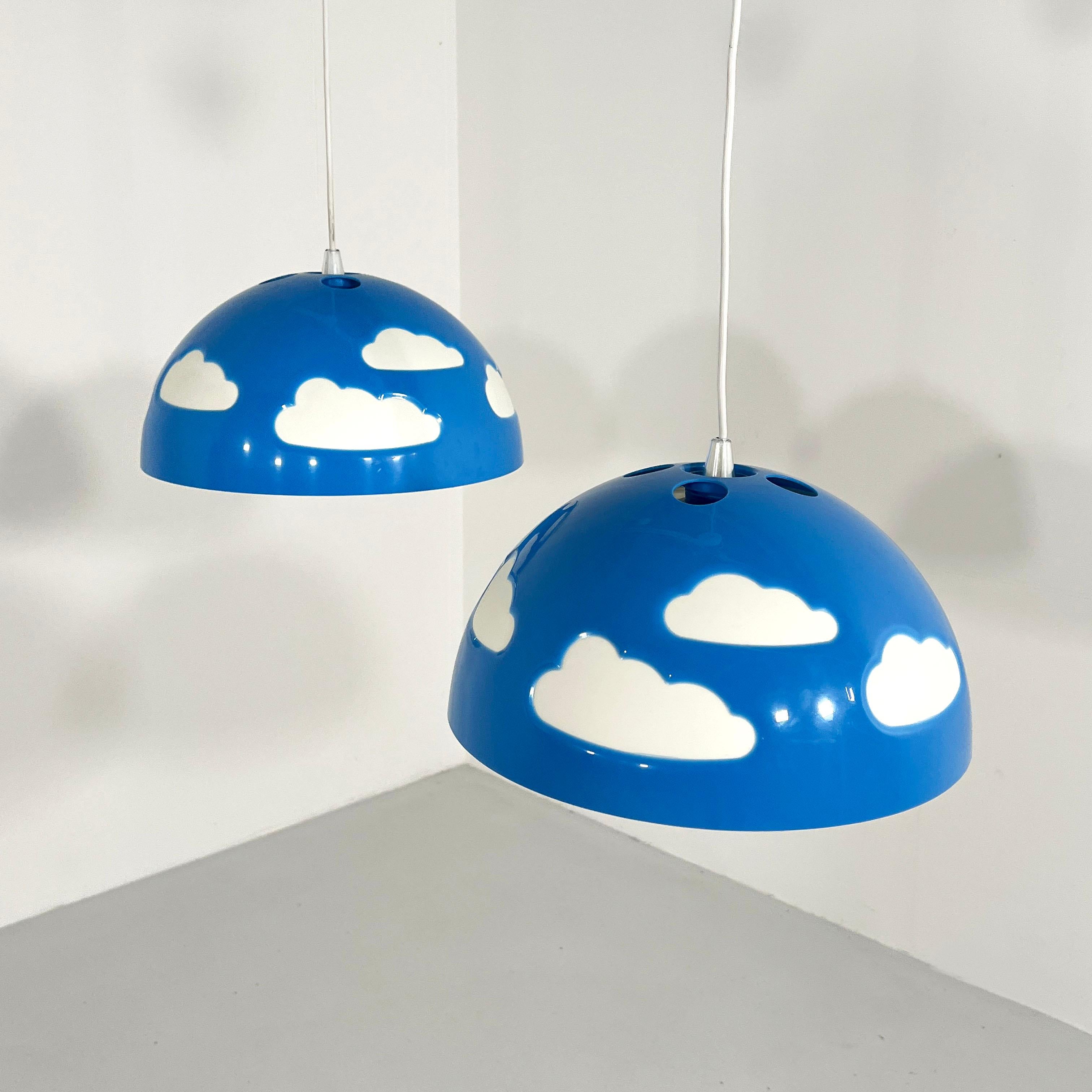 Blue Skojig Cloud Pendant Lamp by Henrik Preutz for Ikea, 1990s In Good Condition In Ixelles, Bruxelles