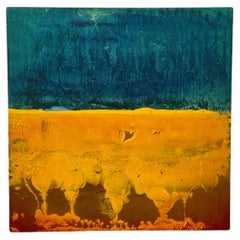 "Blue Sky the Desert" Acrylic Painting on Board by Josiane Childers
