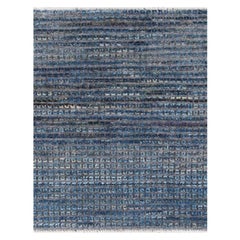 Blue Sky Variegated Hand-Knotted Wool Rug