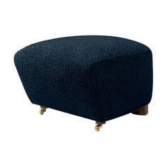 Tabouret en chêne bleu fumé Sahco Zero The Tired Man de Lassen