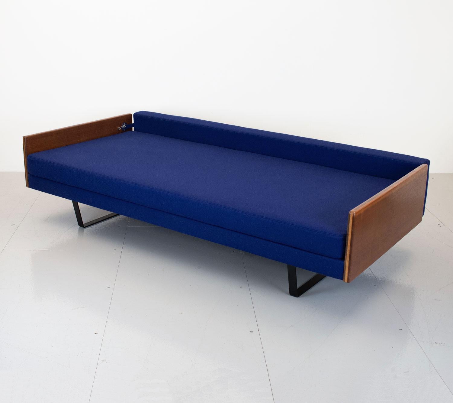 Wool Blue Sofa Bed by Robin Day for Hille, 1950s
