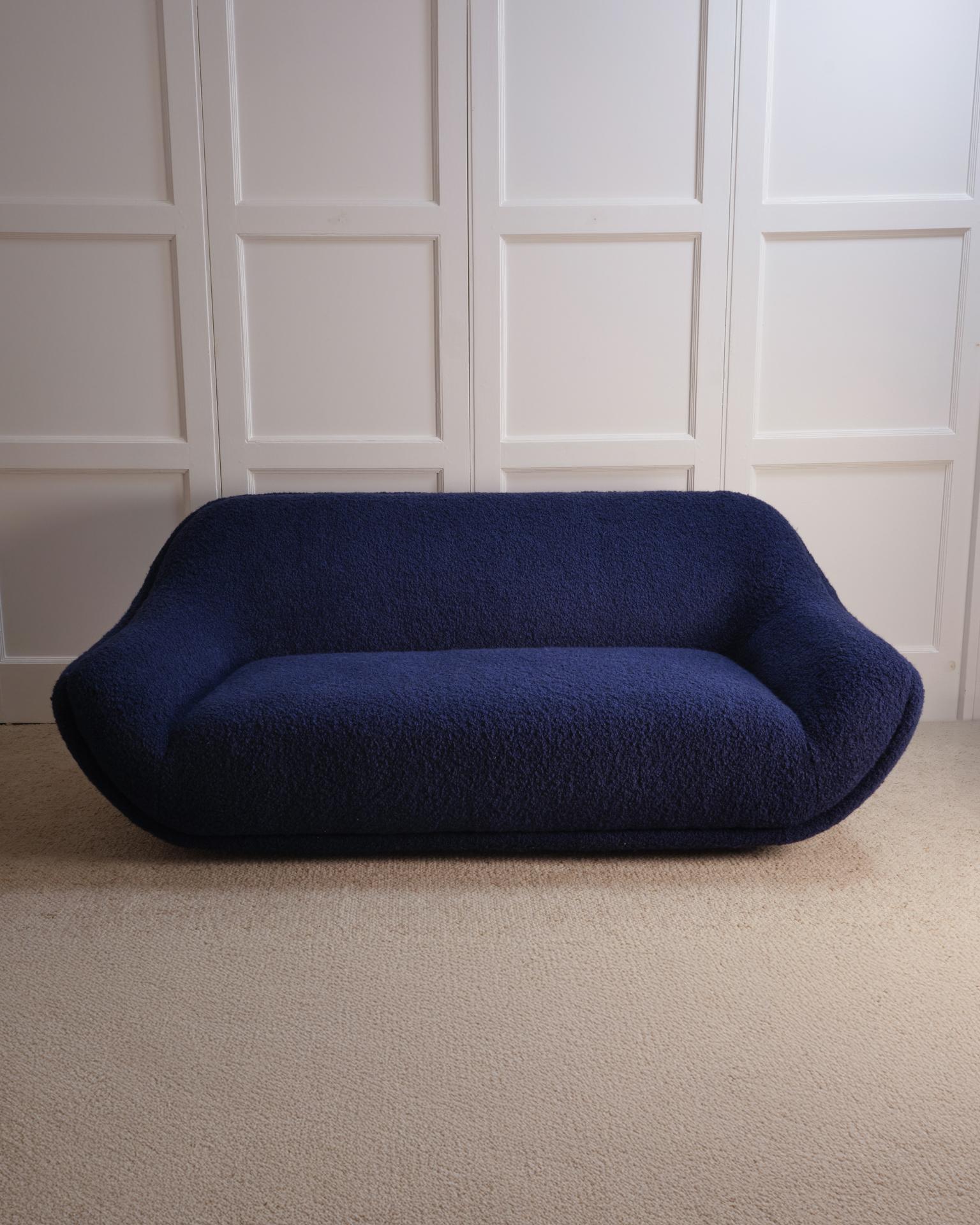 italien Canapé bleu - Italie années 70 en vente