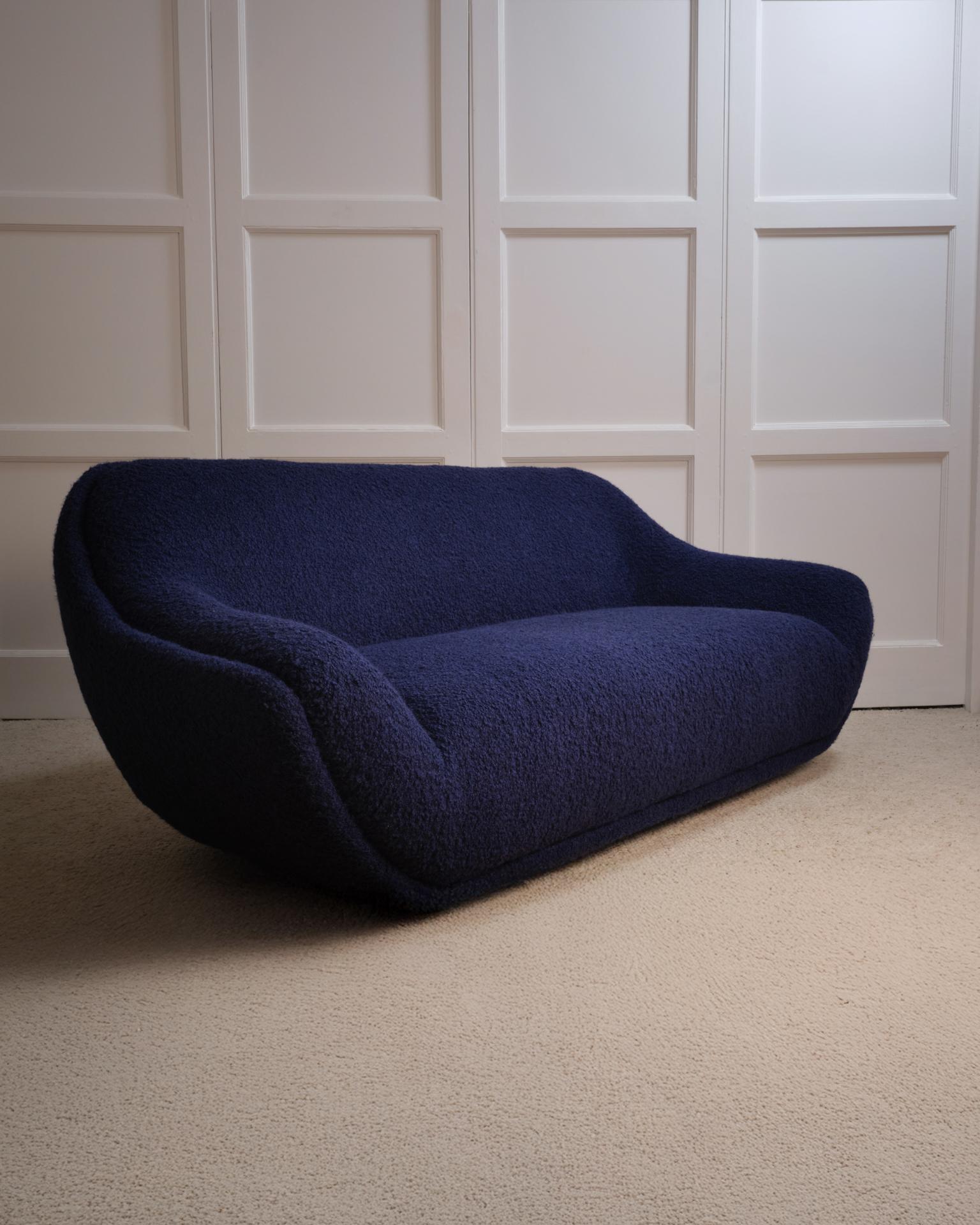 Canapé bleu - Italie années 70 Bon état - En vente à Paris, FR