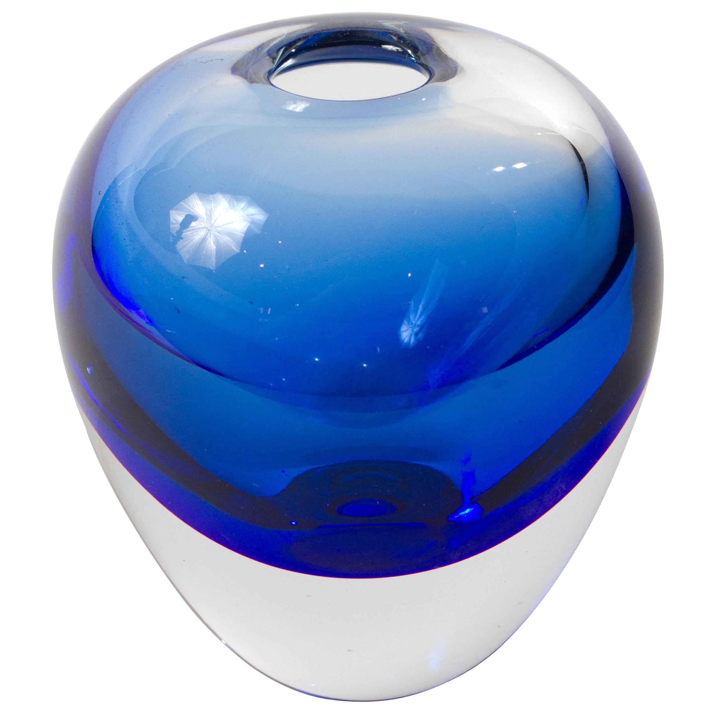 Blue Somerso Murano Vase