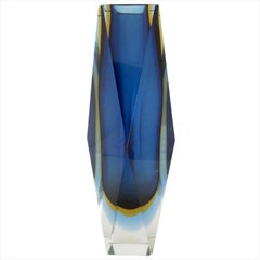 Blue Sommerso Vase by Mandruzzato