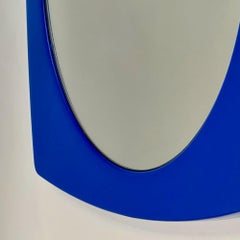 Blue Space Age Plastic Mirror by Syla, France, 1970s