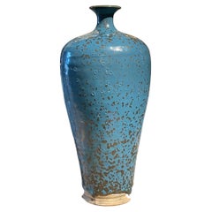 Blue Speckle Glaze Tall Spout Vase, China, Contemporary