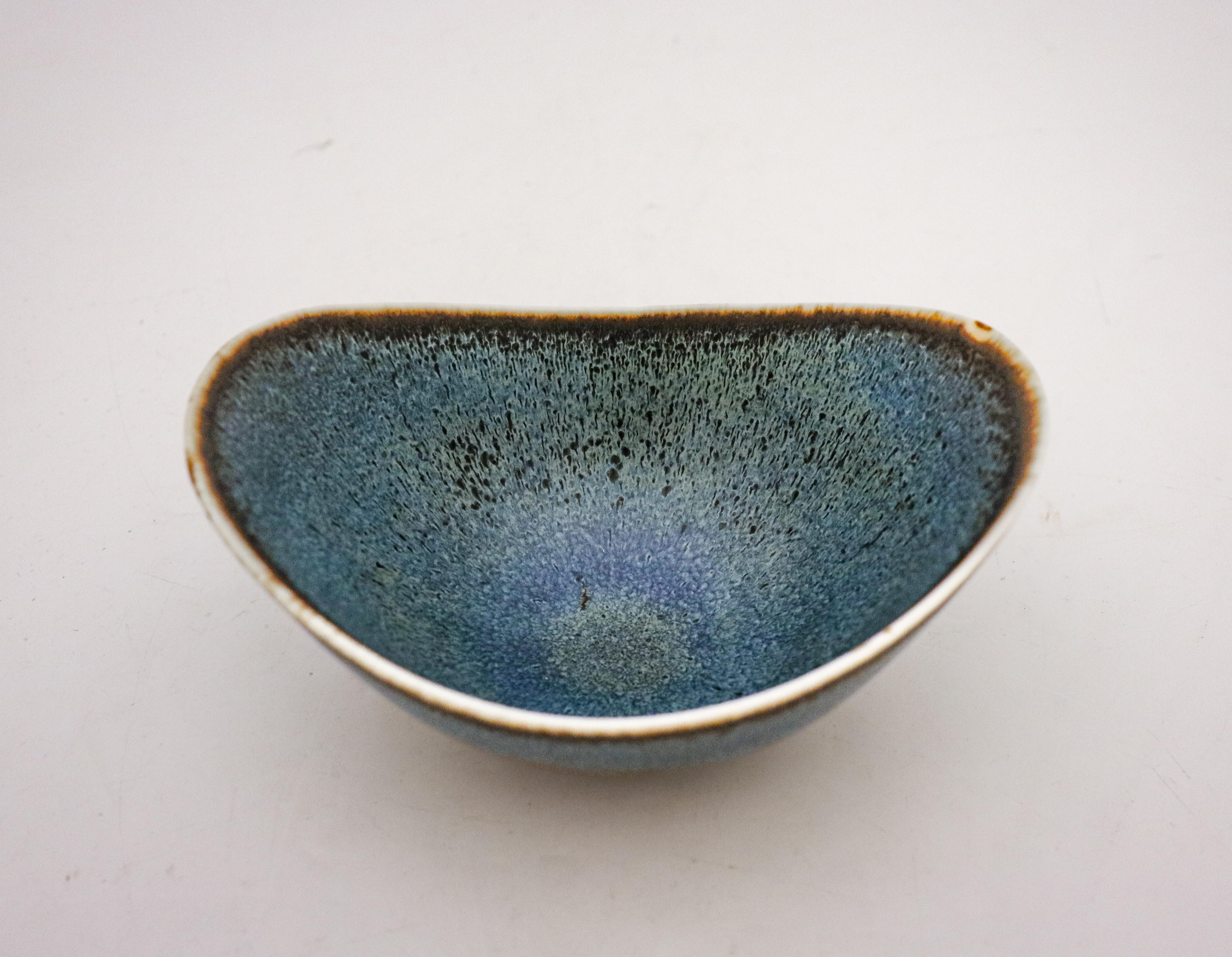 blue speckled stoneware