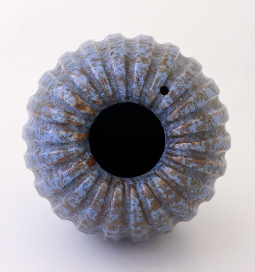 Blaue gesprenkelte Keramikvase - 