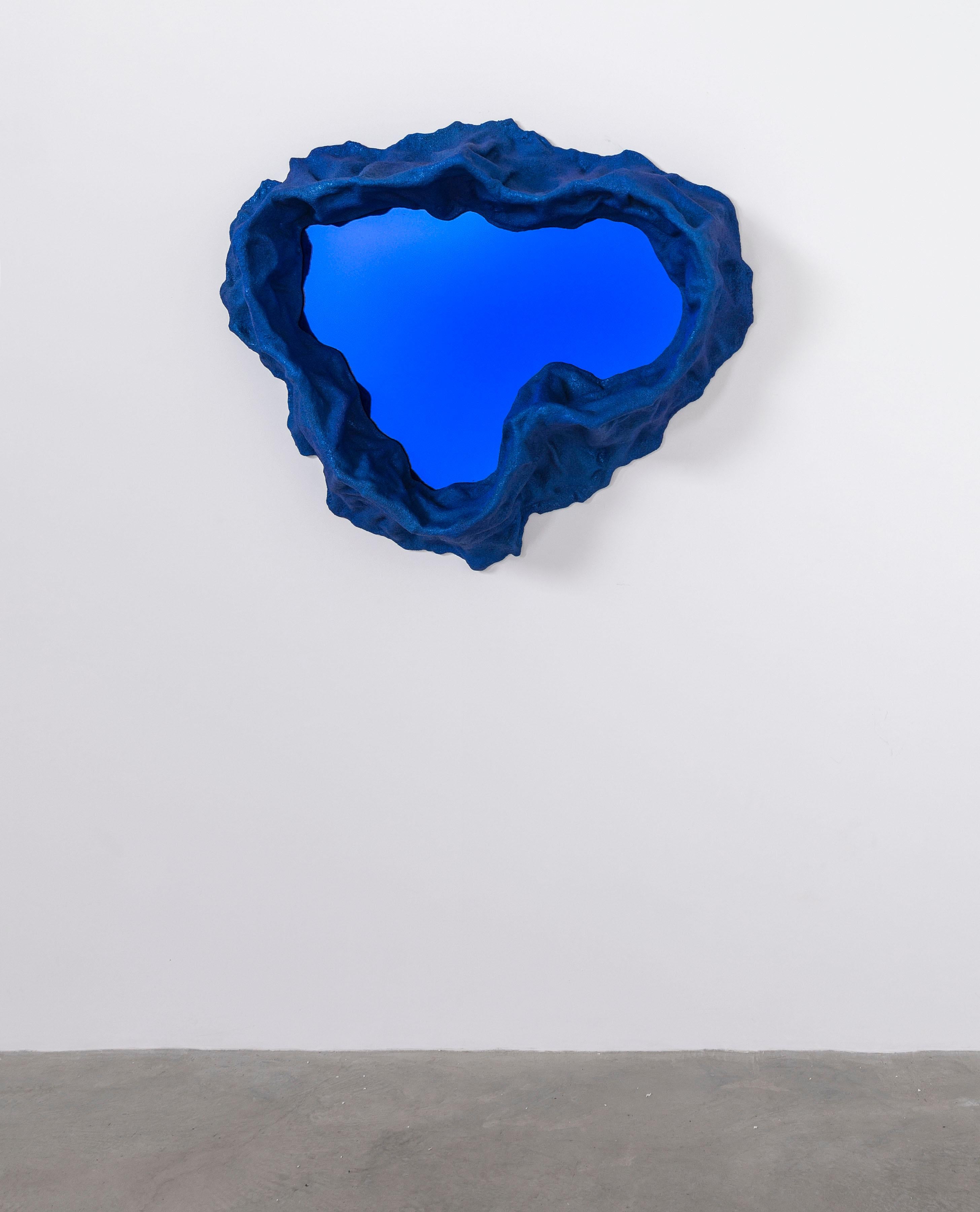 American Blue Spill Mirror by Aaron Blendowski For Sale