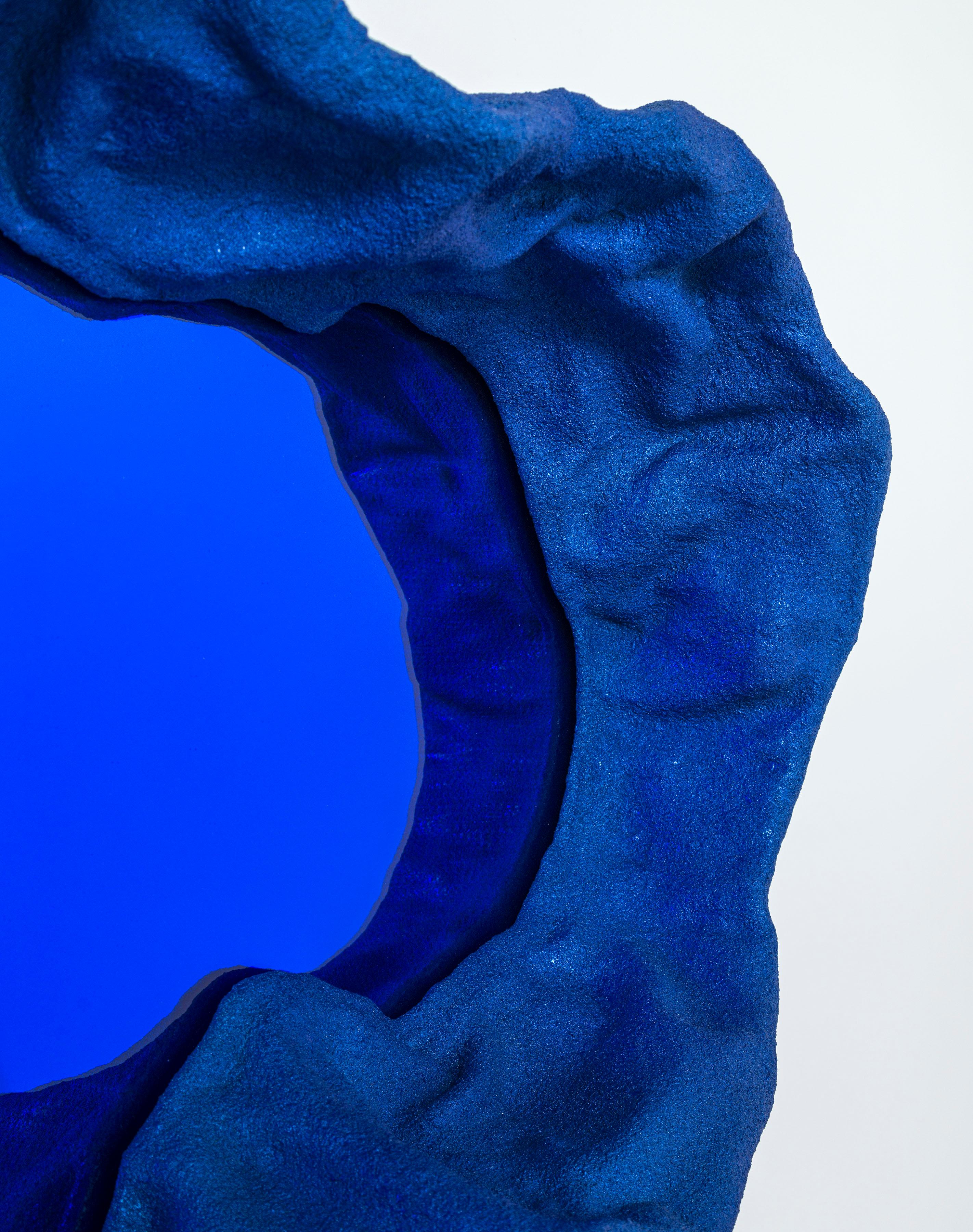 Blue Spill Mirror by Aaron Blendowski For Sale 2