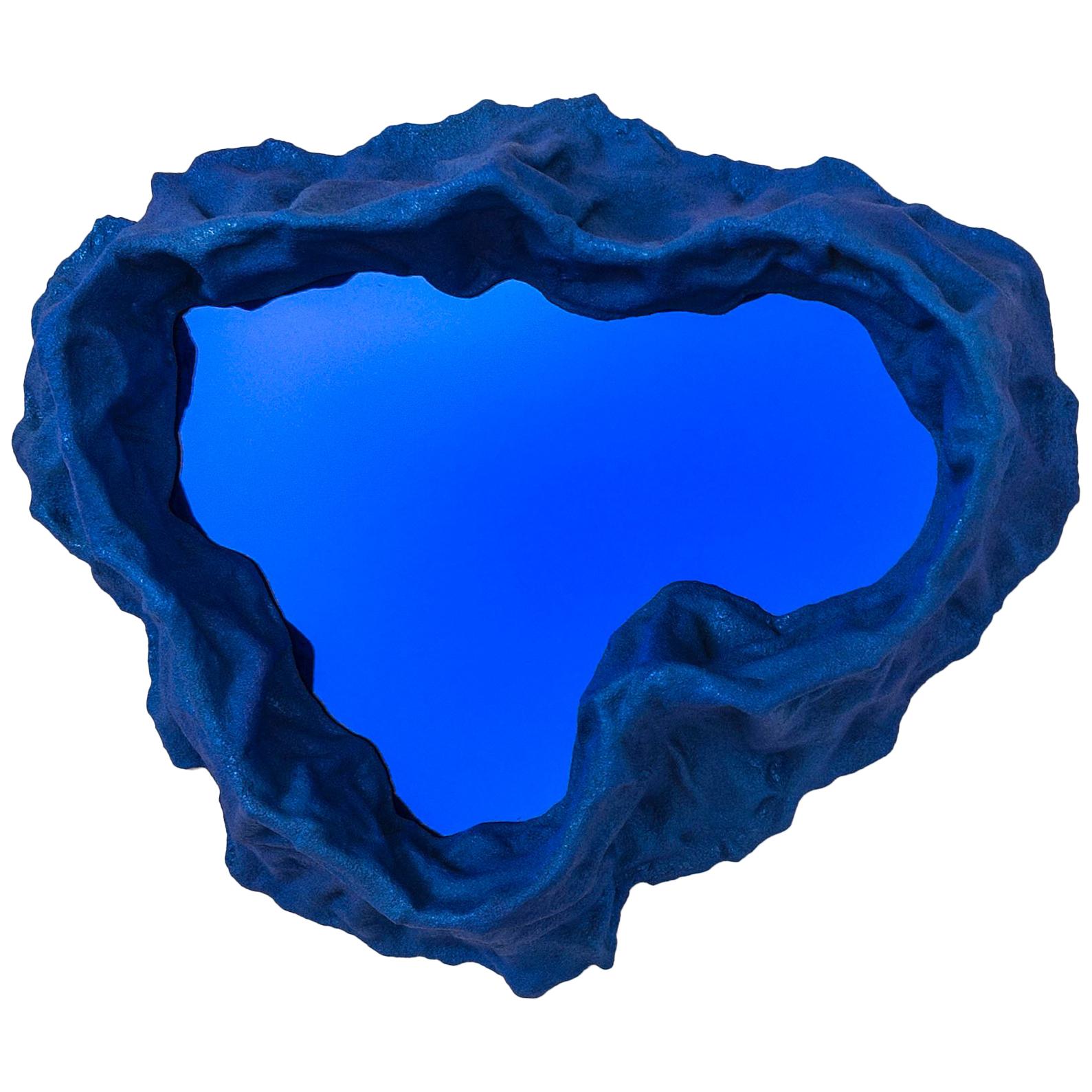 Blue Spill Mirror by Aaron Blendowski For Sale